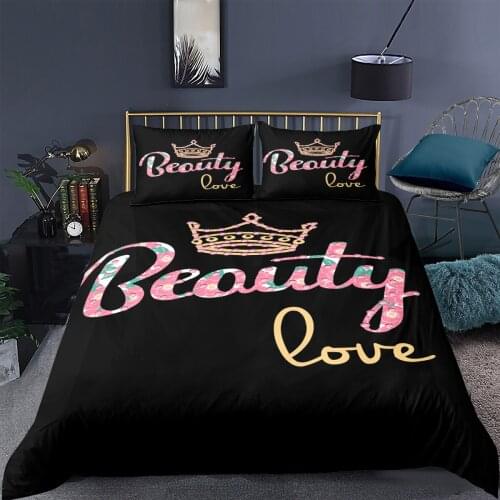 You Are My Queen Typeface Duvet Cover 3D Bedding Set Pillowcase Soft Home Textiles Single Twin Queen Double King Quilt Cover