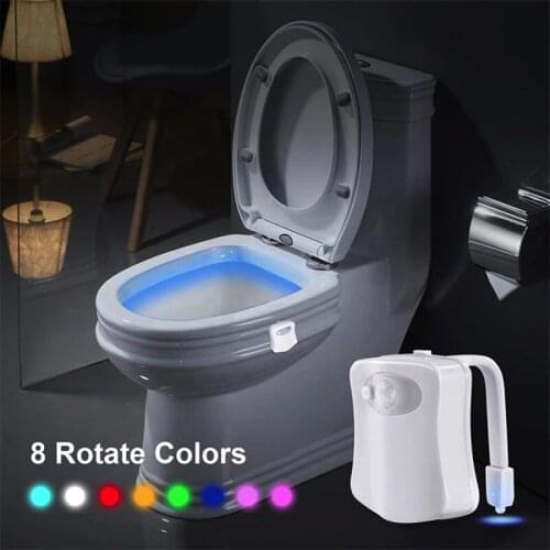 Toilet Seat Light PIR Motion Sensor Activated Colourful Automatic RGB Modular Touch Waterproof Backlight Toilet Bowl Lamp lights