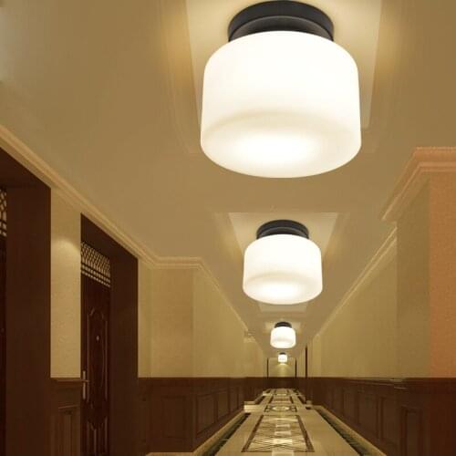 Modern chinese style entrance lights aisle lights balcony corridor lights brief small circle ceiling light glass lamp cover