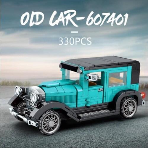Technical SCALE 1930 Vintage car ford model A building block classic vehicel assemble bricks toys collection for boys gift