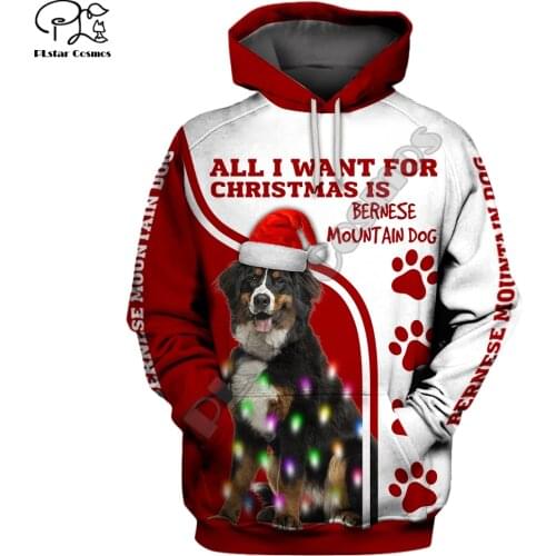 Mens Funny bearnese mountain dog 3d print New hoodies long sleeve Sweatshirts women pullover tracksuit hoody spring outwear AH-7