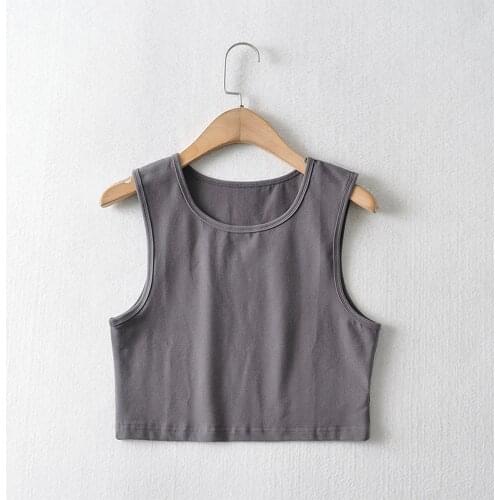 Womens Sexy Crop Top White Black Sleeveless Crop Tanks Tops Streetwear 2021 Summer Women Clothing