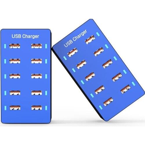 Charger multiple USB 10 ports dock charger Adapter Intelligent USB Desktop Charge 10 USB Multi Charge EU US UK plug for XIAOMI