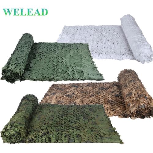 WELEAD Reinforced Camouflage Net 3x3 3x2 Hiding Mesh White Sun Shelter Military Camo Sail Shade For Garden Pergolas Awning Voile