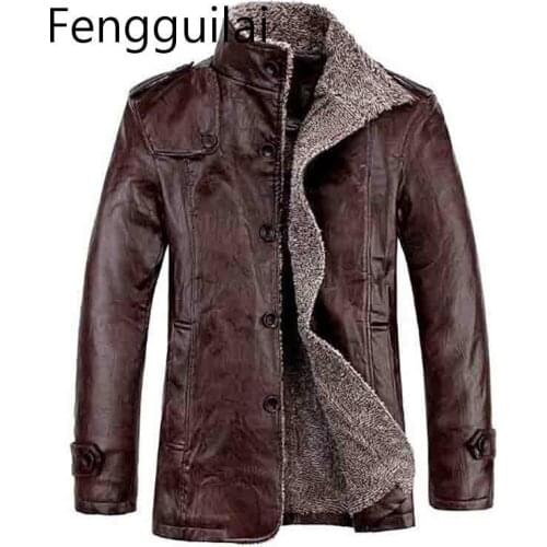 2020 Plus Size 7xl 8xl Winter New Mens Plus Velvet Leather Jacket Stand Collar PU Leather Jacket Male Slim Brand Clothing