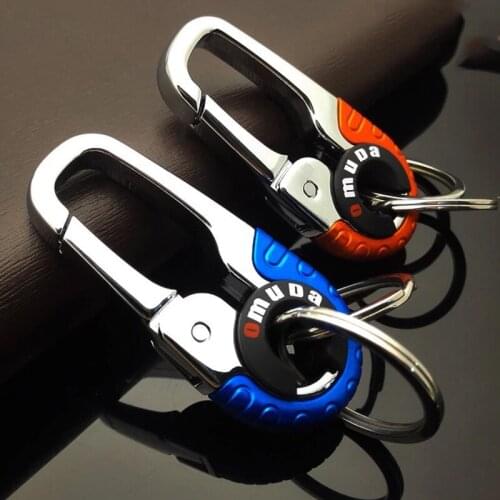 1pcs Durable Keychain Hook Stainless Steel Buckle Outdoor Carabiner Climbing Tools Double Ring Car Fishing Keychain Keyring