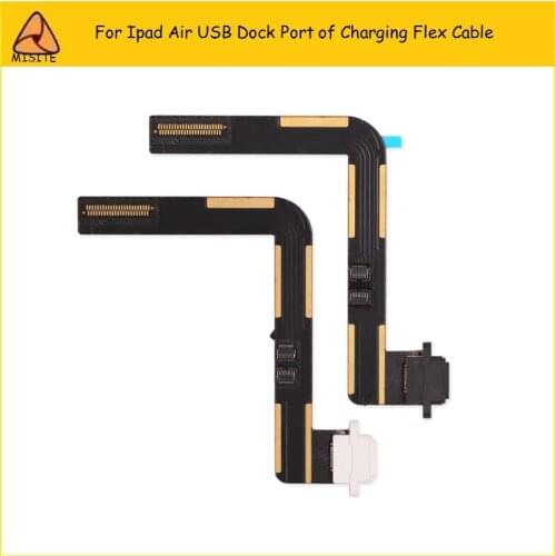 10PCS/LOT USB Lightning Charging Port Dock Flex Cable for iPad Air Dock Connector Charger Flex Cable For Ipad 5 Repair Parts