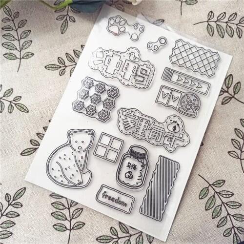 11x16CM polar bear transparent seal clear stamps silicone seal roller stamps DIY scrapbook album / card production