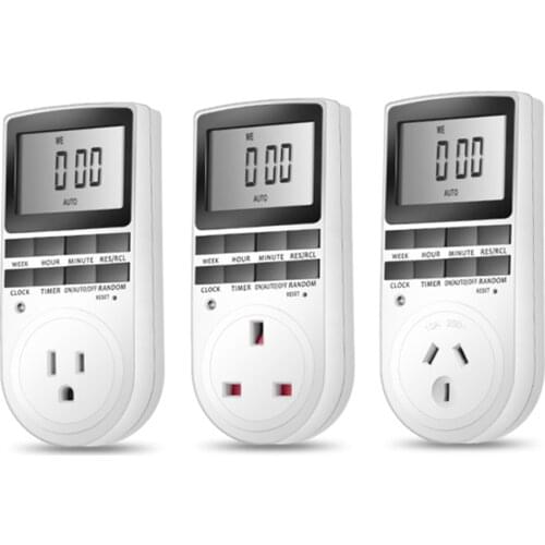 2019 new CE certified socket timer switch power timer digital plug microcomputer time switch 120V 220V 230V 240V EU UK AU US FR