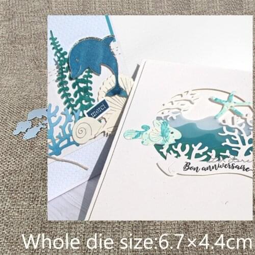 New Design Craft Metal stencil Cutting Dies 3pcs dolphin fish decoration scrapbook die cuts Album Paper Card Craft Embossing