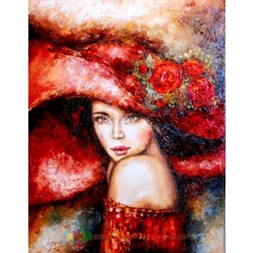 5D DIY Diamond Painting Full Square/Round Drill "Straw Hat Girl" 3D Rhinestone Embroidery Cross Stitch Gift Home Decor Gift