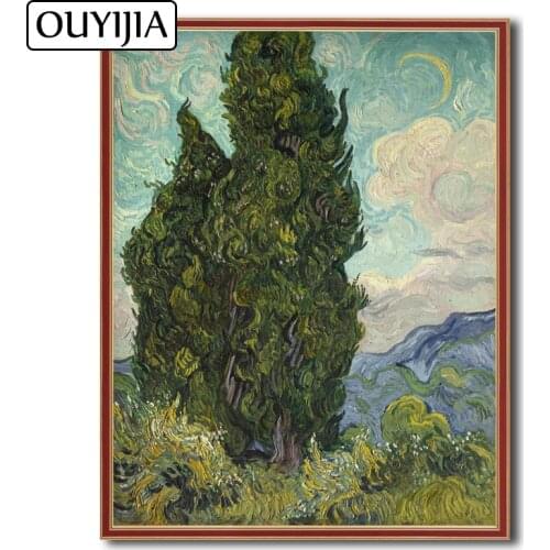OUYIJIA 5D DIY Diamond Painting Oil Van Gogh Scenery Trees Home Decoration Embroidery Diamond Mosaic Rhinestone Art Cross Stitch