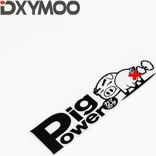 Auto Exterior Accessory Sticker Funny Power Pig Motorcycle Sticker Bumper Waterproof