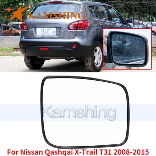 Kamshing For Nissan Qashqai X-Trail T31 2008-2015 Outer Rearview Mirror Glass Side Rearview Mirror Lens Mirror Glass With Heated