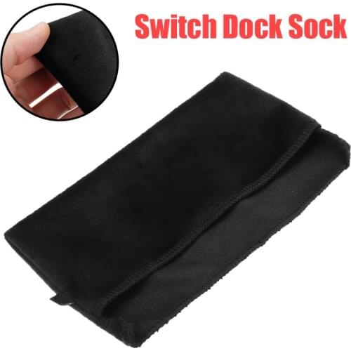 New Arrival 1pc 180*100mm Black Nintend Switch Dock Cover Sleeve Soft Anti-scratch Game Switch Dock Sock Protection
