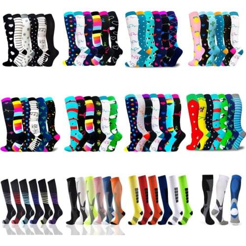Multi Pairs Compression Stockings Atheletics Nurses Socks Varicose Veins For Men & Women Dropship Soccer Stockings For Athelete