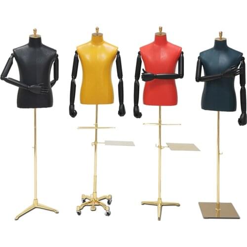Color Leather Men Body Model Men Shooting Mannequin Suit Display