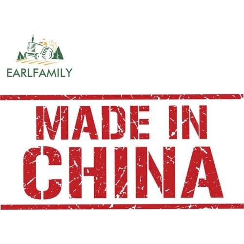 EARLFAMILY 13cm x 6.2cm for Made in China Graffiti Car Stickers Waterproof Personality Decor Windshield Decals Vinyl Car Styling