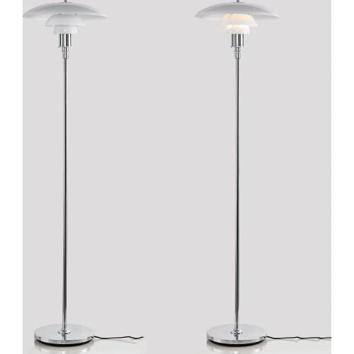 Europe Design Living Room Standing Light Chrome Base Denmark Floor Lamp lampara de pie