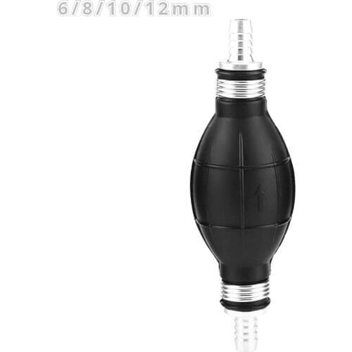 6/8/10/12mm Diesel Fuel Pump Line Hand Water Liquid Primer Bulb Gas Petrol Auto Car Boat Motorcar Transfer Rubber Aluminum