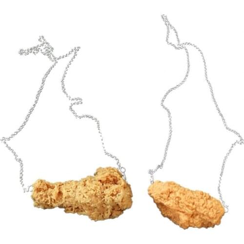 Chicken Pendant Creative Decorating Appearance Yellow Funny Hanmade Simulation Food Chicken Leg Matching with Clothes