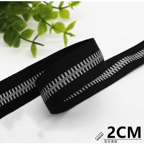 Hot sale 3/4" 2cm (1meter/lot ) black zipper design belt Clothing accessories material DIY handmade backpack decoration supplies