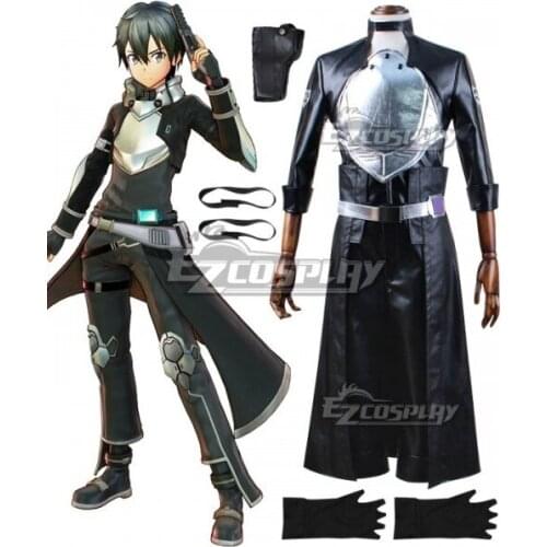 Sword Art Online: Fatal Bullet Kirigaya Kazuto Kirito Battle Suit Halloween Party Outfit Adult Suit Cosplay Costume E001