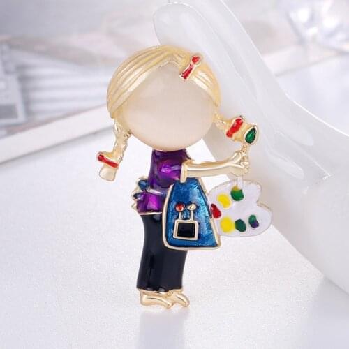 Metal Doctor Boys Girls Enamel Brooch Pin Badge Jewelry for Bags Clothes A0NF