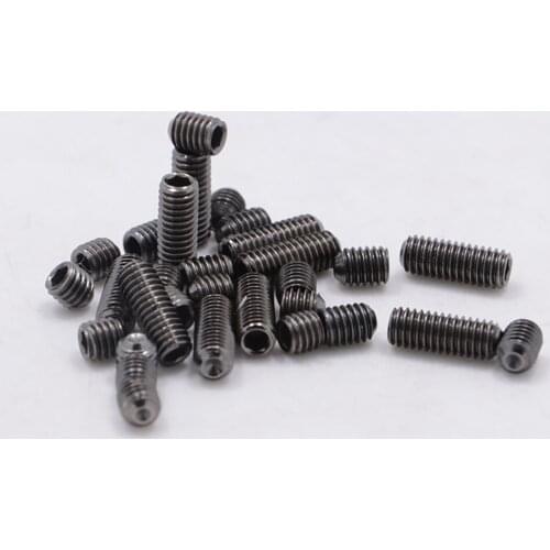M3x3/4/5/6/8/10mm M5x5mm Cup Point Grub Scerw DIN916 Black Nickel Plated 12.9 Grade Alloy Steel Model DIY