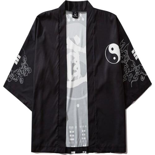 Chinese Tradition Style Streetwear Men Loose Japanese Asian Clothing Kimono Mujer Casual Women Cardigan Yukata Samurai Shirts