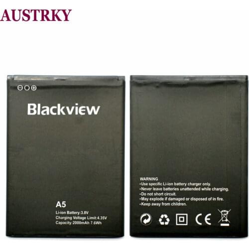 New Battery for Blackview A5 Phone 2000mAh Baterij Batterie Batteries + Tracking Code