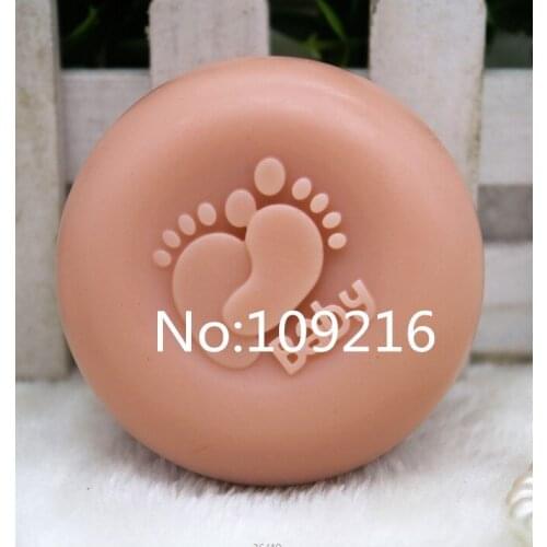 Wholesale!!!1pcs Baby Footprint (zx175) Silicone Handmade Soap Mold Crafts DIY Mould