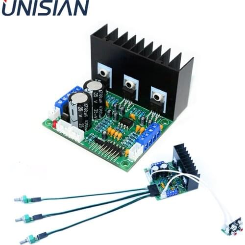 UNISIAN TDA2030A Subwoofer 2.1 Amplifier Board HIFI Sound Three Channels Bass Treble RCA Speaker Output amplifiers DIY Audio