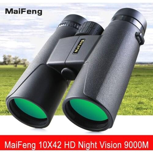 Maifeng 10x42 Binoculars Military HD High Power Quality Vision No Infrared Telescope Bak4 Eyepiece Professional Hunting Outdoor