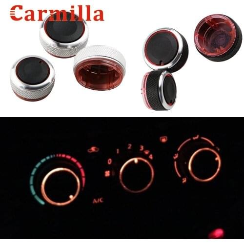 Carmilla Car Switch Knobs Heater Climate Control Buttons Dials Heat Frame Ring Air Con Cover for Volkswagen VW Polo 2004 - 2013