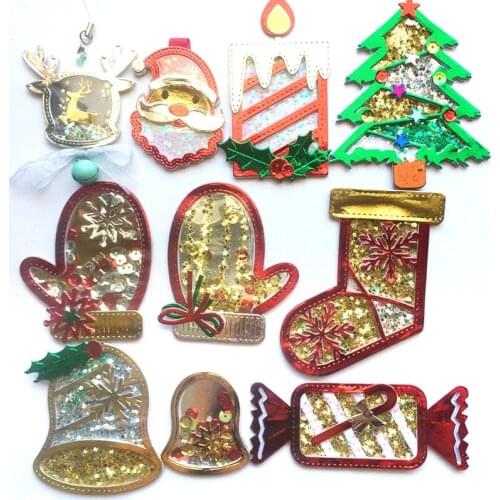 DIY Printing Christmas Series Carbon Steel Mould, Clear Stamp Embossing Mold for Paper Card and Craft Gift Making