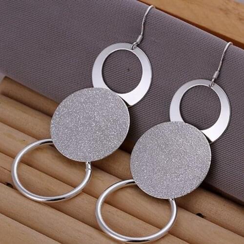 Fashion jewelry Earring For Women, Plated Earrings O Earrings E012 /NWAGWIRJ GTNOWYPQ silver color