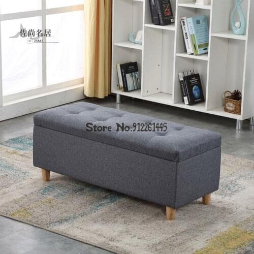 Shoes changing stool storage stool box household long bed tail stool clothing store cloth sofa stool rectangular can sit