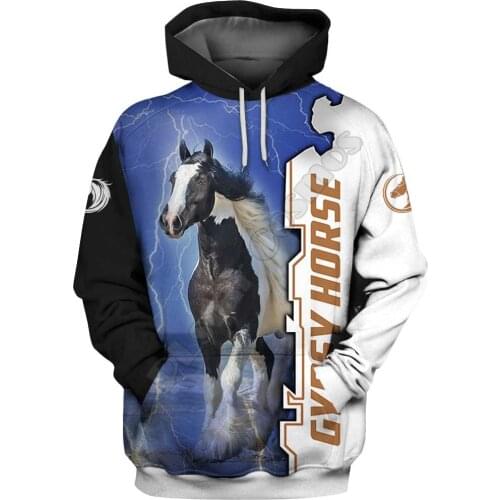 Gypsy Horse 3D Printed Hoodies Funny Pullover Men For Women Funny Sweatshirts Animal Sweater Drop Shipping 01