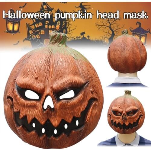 Horror Pumpkin Mask Halloween Party Masquerade Costume Cosplay Spoof Creepy BM88