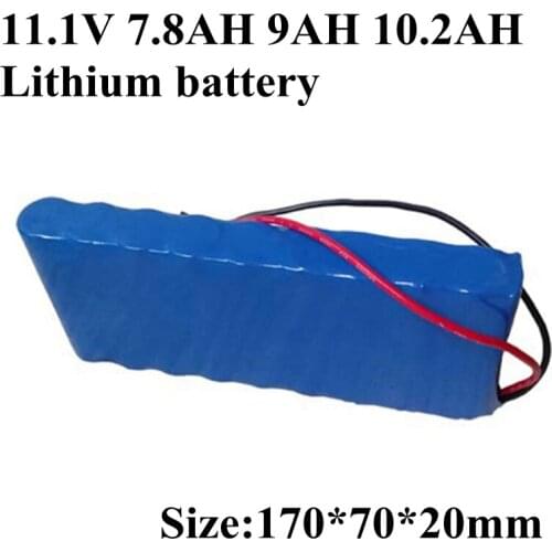 High Quality 11.1V 3S3P 7800mah 9000mah 10200mah 18650 12v 9ah 8ah 10Ah for Brand 18650 Battery Pack with PCB (3-8A)