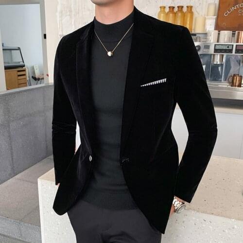 High Quality Slim Fit Suit Jacket Fashion Casual Men Groom Singer Costume Formal Evening Dress