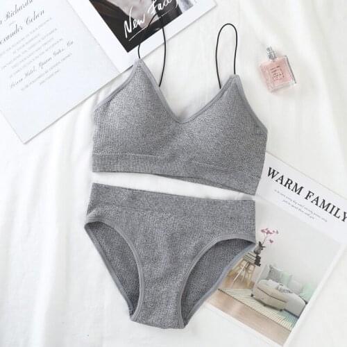 Women Bras and Panties Set Seamless Underwear Backless Bralette Tops Female Lingerie Bra Suit New 2021 Bra & Brief Sets Female
