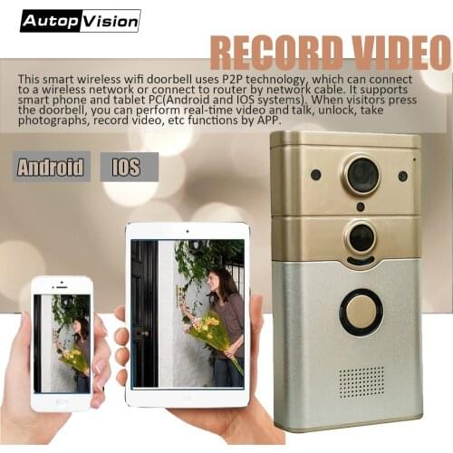 ZJ008-C Video Intercom WI-FI Video Door Phone Ring Door Bell WIFI Doorbell Camera For Apartments PIR Alarm Wireless Security