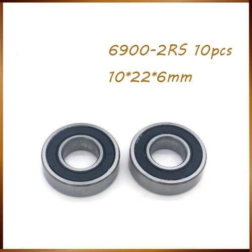 10pcs 6900-2RS Bearing ABEC-1 10x22x6 mm Metric Thin Section 6900 2RS Ball Bearings 6900RS 61900 2RS