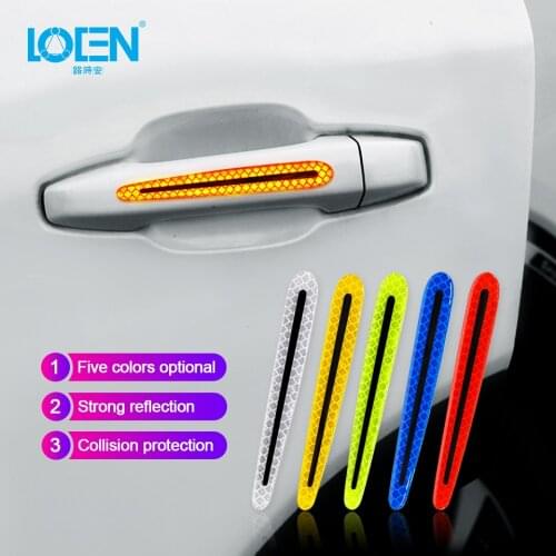 2019 Car Door Handle Reflective Anti-collision Stickers Warning Sticker For Waterproof Anti-collision Safety Door Stickers