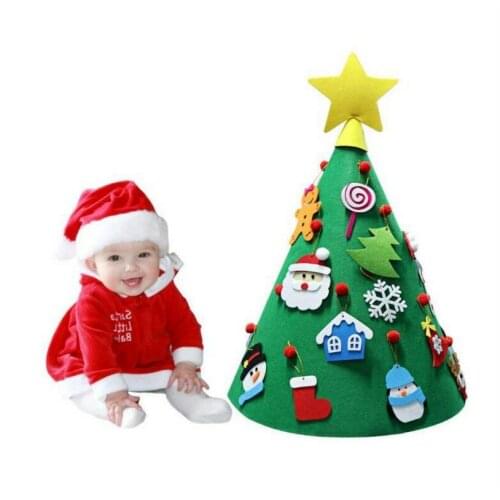 2020 Gifts Kids toys children child baby Christmas hat Christmas tree diy felt New Year toy decoration Christmas gift 50X70cm
