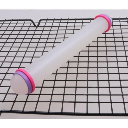 22.5CM*2.5CM Non- Sticky Rolling Pin For Sugar Paste DIY Baking Fondant Cake Decorating Tools Plastic Cake Mold Pastry Roller