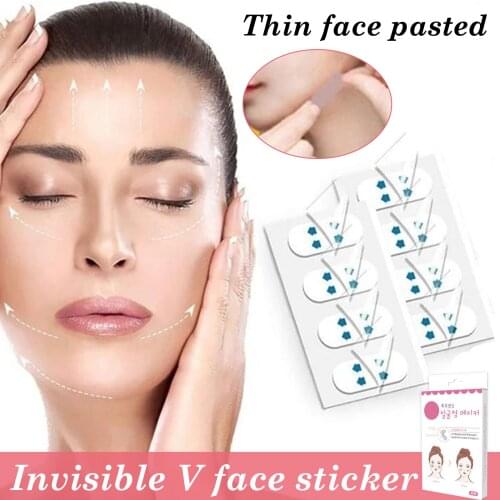 40pcs/box Makeup Tools Face Lift Tapes V-shaped Face Slimming Shaping Stickers Patches Ma