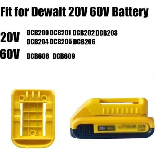 Battery Mount Holder For Dewalt Battery Dock Holder Fit For 20V 60V Yellow No Battery 5Packs
